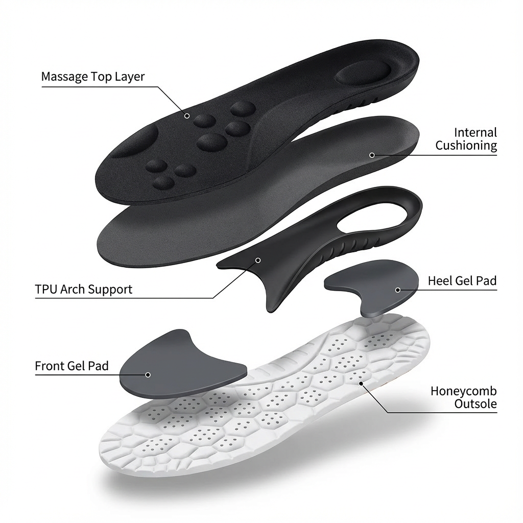 Cushic Comfort Insoles — Cushioned Support for Heel & Arch (view 2)