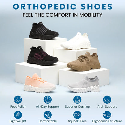 CloudShift – Cushioned Knit Sneakers for Long Shifts