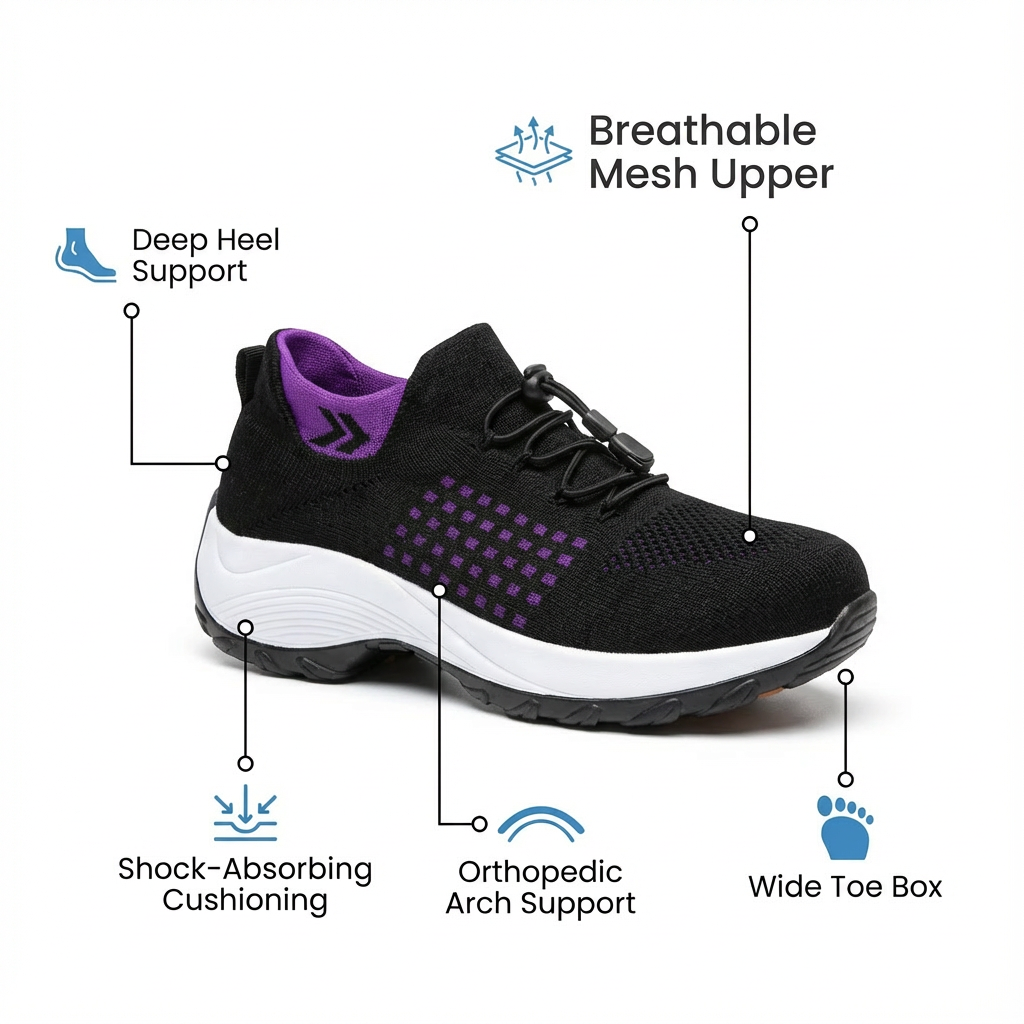 SafeStride Pro™ – 12-Hour Shift Shoes with Non-Slip Grip (view 3)
