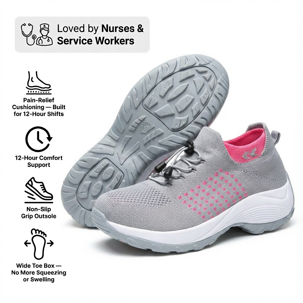 SafeStride Pro™ – 12-Hour Shift Shoes with Non-Slip Grip (view 24)