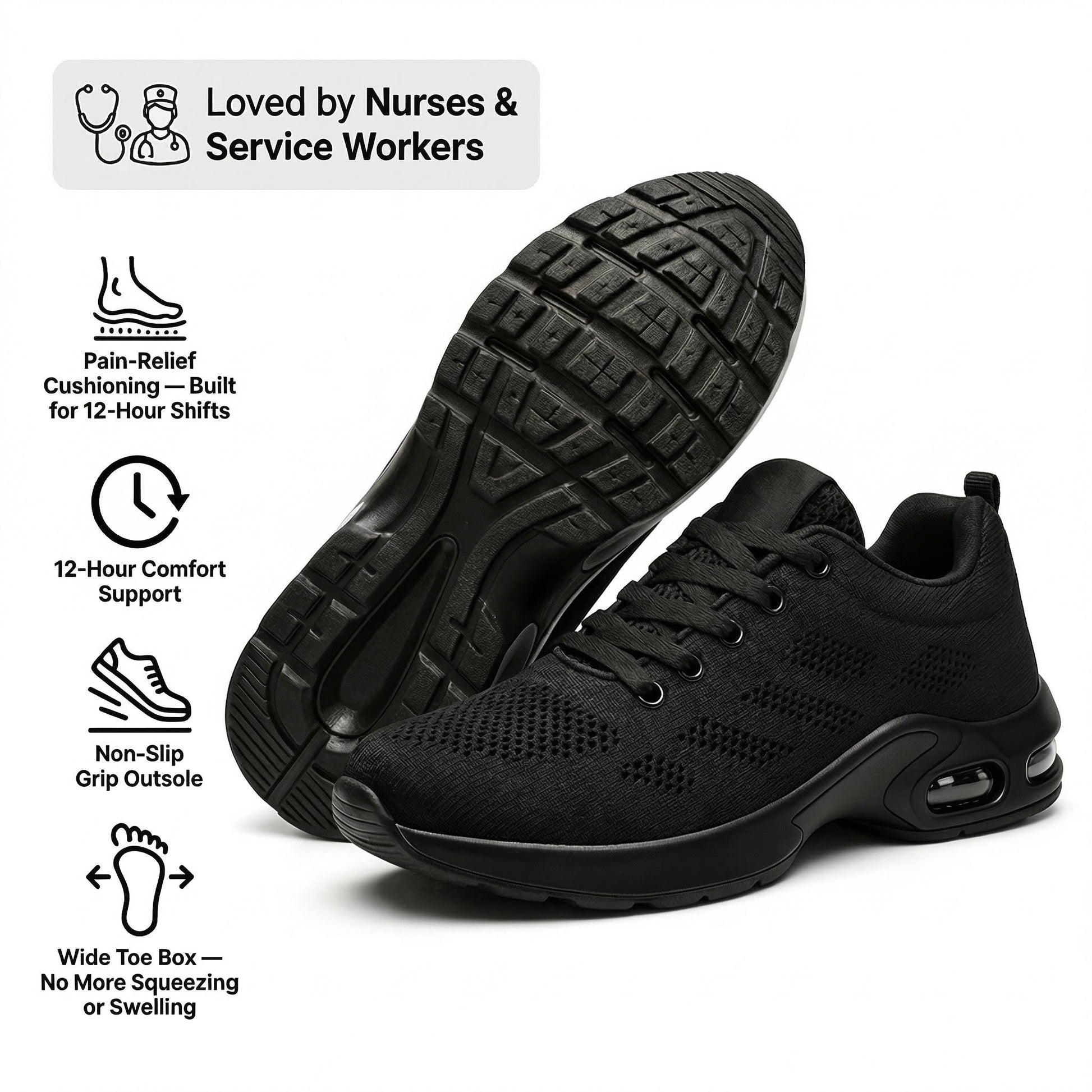 SafeStride Duo™ – Two Pairs of the 12-Hour Shift Shoe, One Price (view 2)