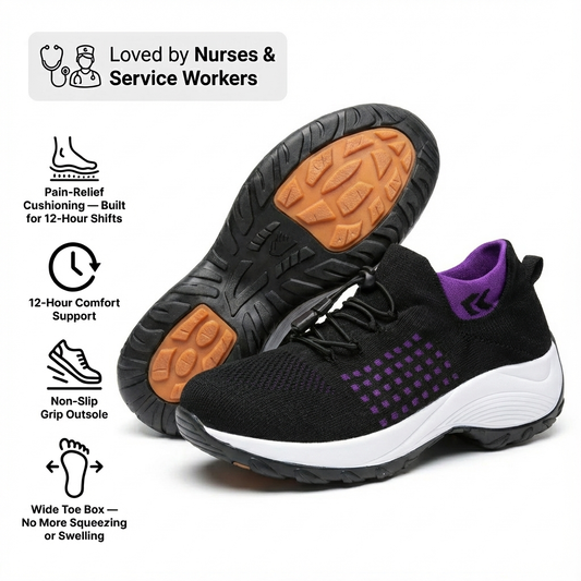 SafeStride Pro™ – 12-Hour Shift Shoes with Non-Slip Grip