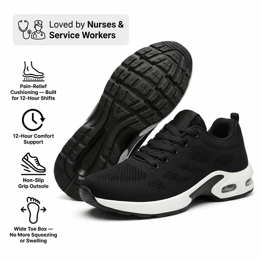 SafeStride Duo™ – Two Pairs of the 12-Hour Shift Shoe, One Price